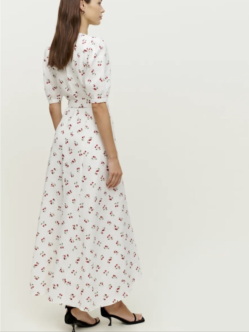 Reformation Weiss Linen Dress Cherry Pit - Picture 2 of 9